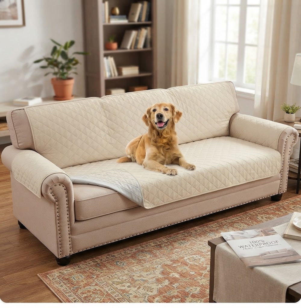 Non-Slip Plush Couch Cover