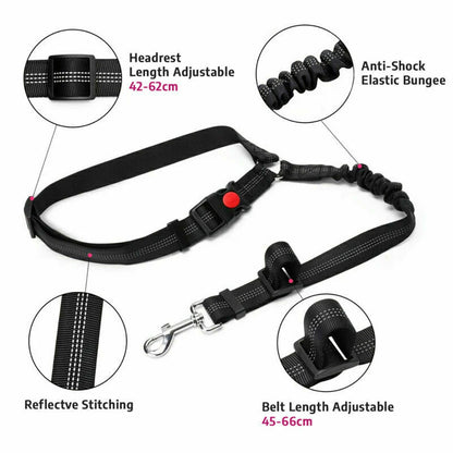 Dog car seat belt from A minha loja, adjustable safety harness for secure pet travel in vehicles.