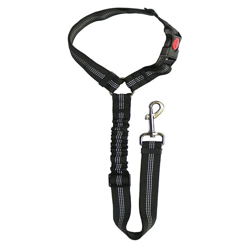 Dog car seat belt from A minha loja, adjustable safety harness for secure pet travel in vehicles.
