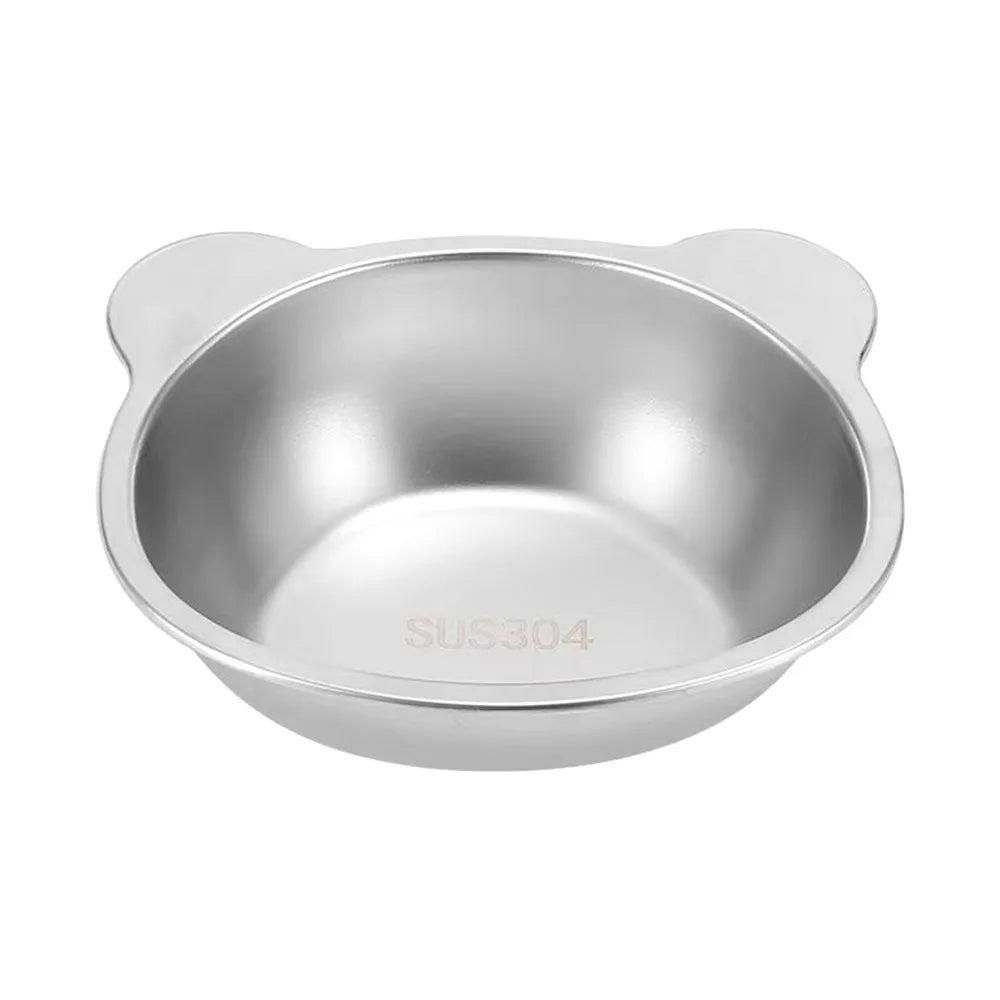 Elevated cat food bowl with tilted design and shatter-resistant material, ideal for puppies and cats, by A minha loja