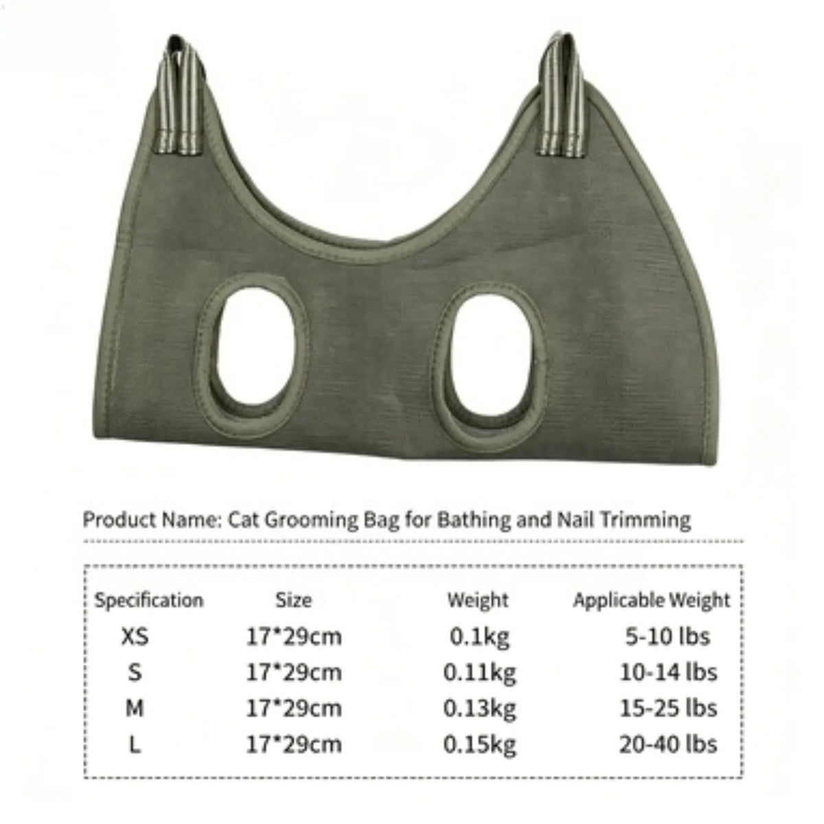 Pet grooming hammock by A minha loja, shown supporting a pet for easy grooming and bathing in a comfortable, secure position.