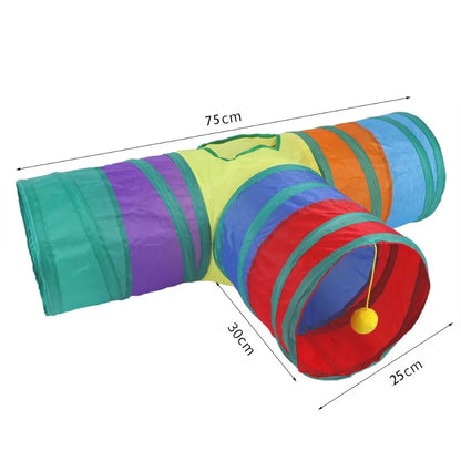 Foldable cat tunnel tube by A minha loja, interactive pet toy for kittens and puppies, ideal for play and boredom relief