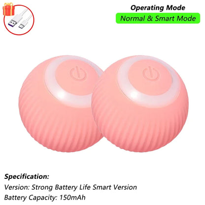 A minha loja iLMH 1/2 PCS cat interactive ball toy with rolling motion, faux tail, rechargeable smart electric pet toy designed like a mouse.