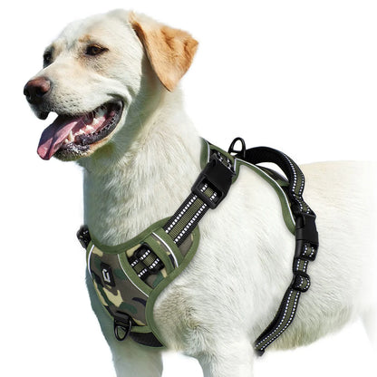 No-pull dog harness by A minha loja showing adjustable straps and a secure buckle for comfortable walking.