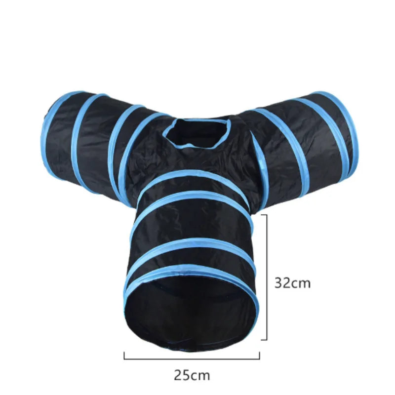 Foldable cat tunnel tube toy by A minha loja, designed for kittens and puppies to provide interactive fun and boredom relief.
