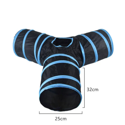 Foldable cat tunnel tube toy by A minha loja, designed for kittens and puppies to provide interactive fun and boredom relief.