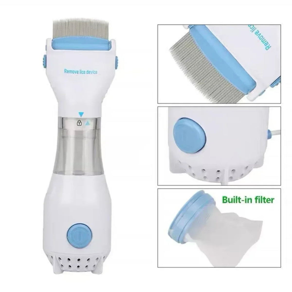 Electric flea and lice comb by A minha loja with metal teeth for effective pest removal from pets.
