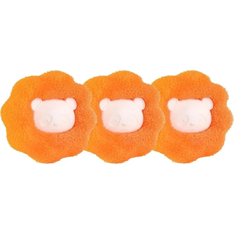 Reusable pet hair remover balls for laundry, catches cat fur and lint, fits washing machines, by A minha loja.