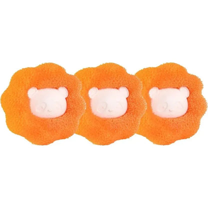 Reusable pet hair remover balls for laundry, catches cat fur and lint, fits washing machines, by A minha loja.