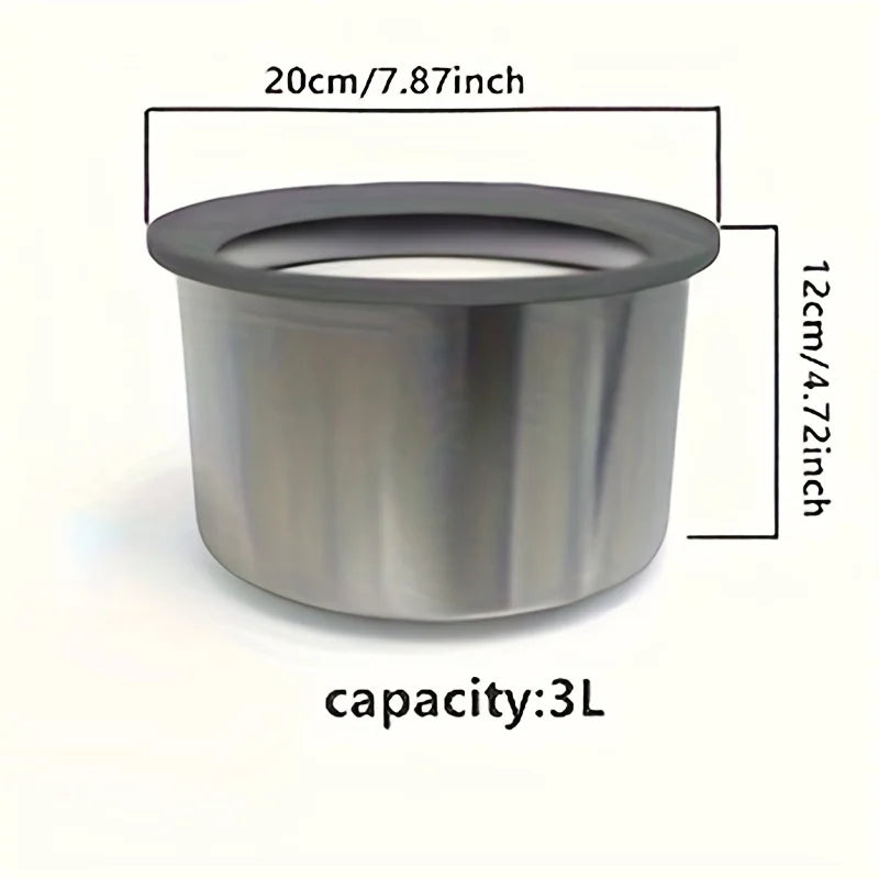 Stainless steel dog water bowl with floating disk design, anti-spill feature, and slow feeder for pets.