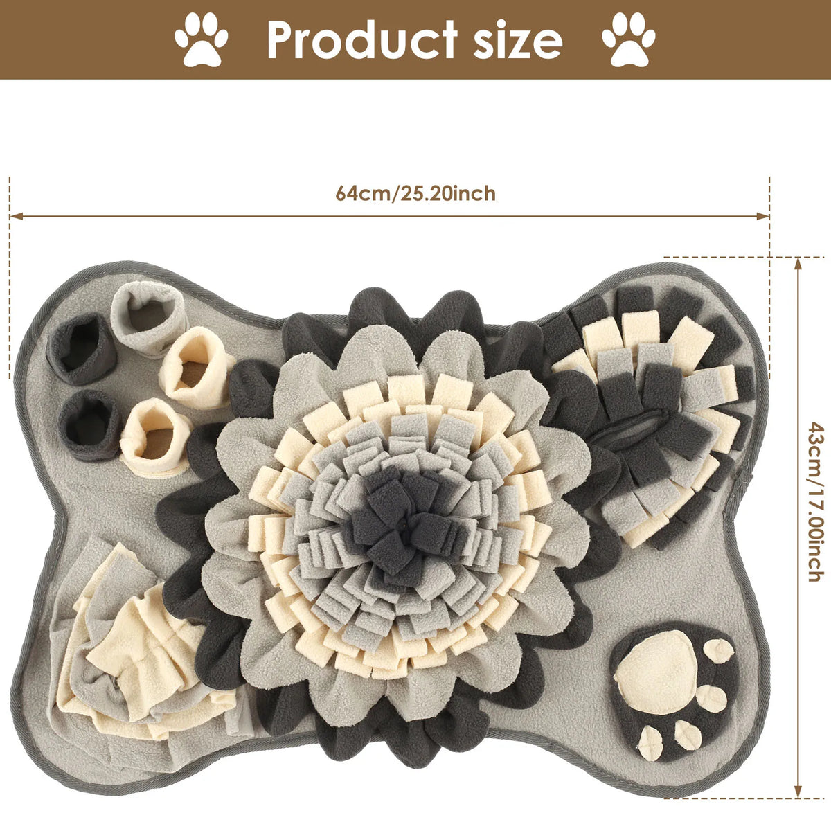 Colorful A minha loja snuffle mat for dogs with multiple fabric strips for sensory enrichment and mental stimulation.