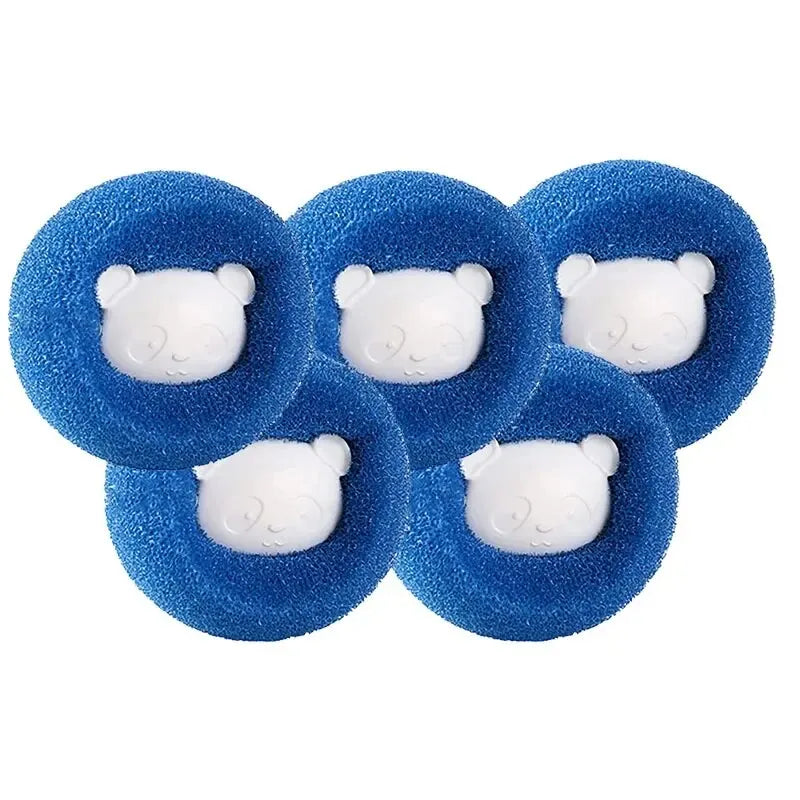 Reusable pet hair remover balls for laundry, catches cat fur and lint, compatible with washing machines, by A minha loja.