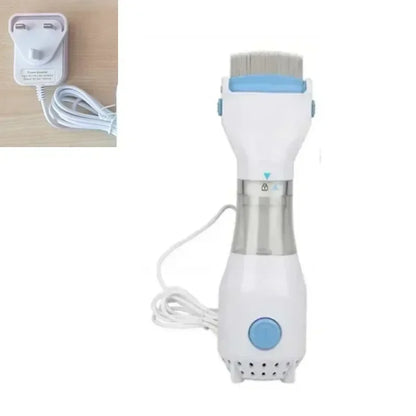 Electric flea and lice comb by A minha loja with fine metal teeth for grooming pets and removing parasites.