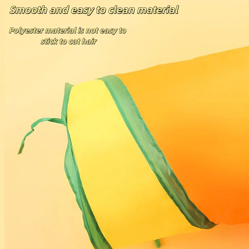 Foldable cat tunnel tube by A minha loja, flexible pet toy for kittens and puppies, ideal for interactive play and boredom relief.