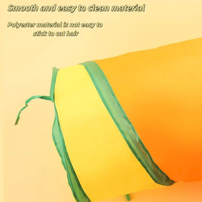 Foldable cat tunnel tube by A minha loja, flexible pet toy for kittens and puppies, ideal for interactive play and boredom relief.