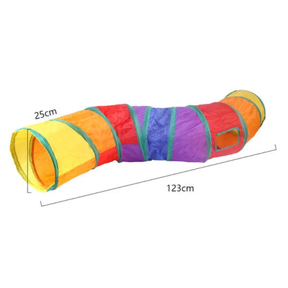 Foldable cat tunnel tube by A minha loja, designed for interactive fun and exercise for kittens and cats.