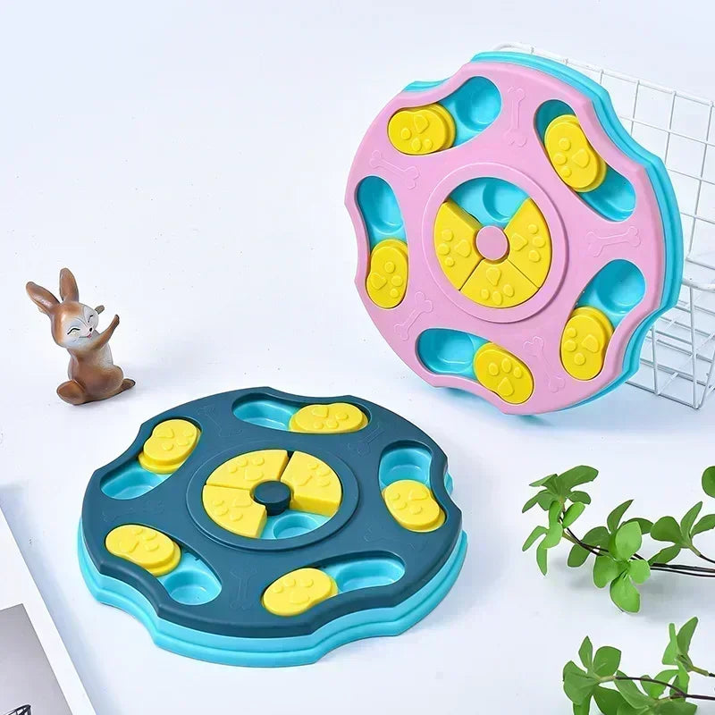 A minha loja dog puzzle toy and slow feeder with non-slip bowl designed to increase puppy IQ and promote slow eating.