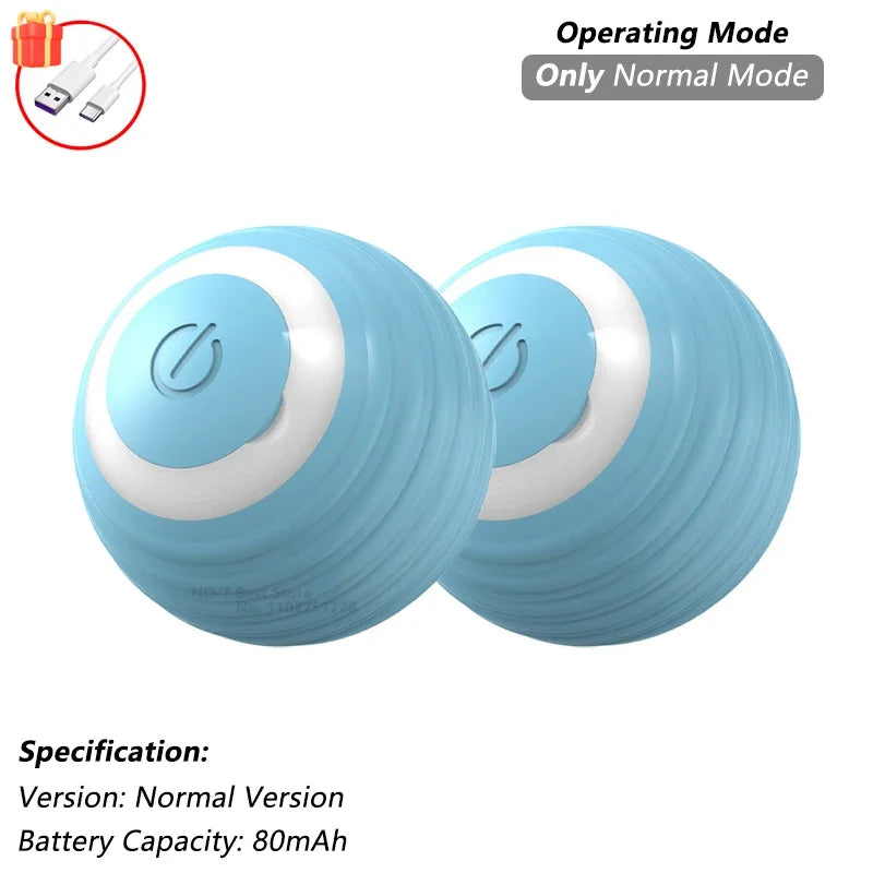 A minha loja iLMH cat interactive ball toy with faux tail, automatic rolling, rechargeable smart electric pet toy imitating a mouse.
