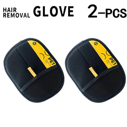 A minha loja pet hair remover gloves with textured fingertips for effective pet hair cleaning and grooming.