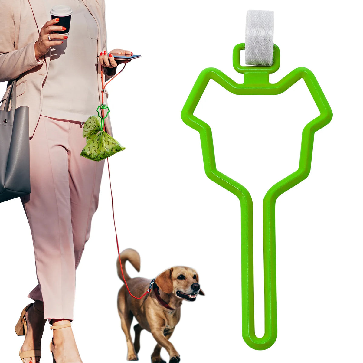 A minha loja poop bag dispenser in sleek black with a compact design, featuring a convenient opening for easy bag access.
