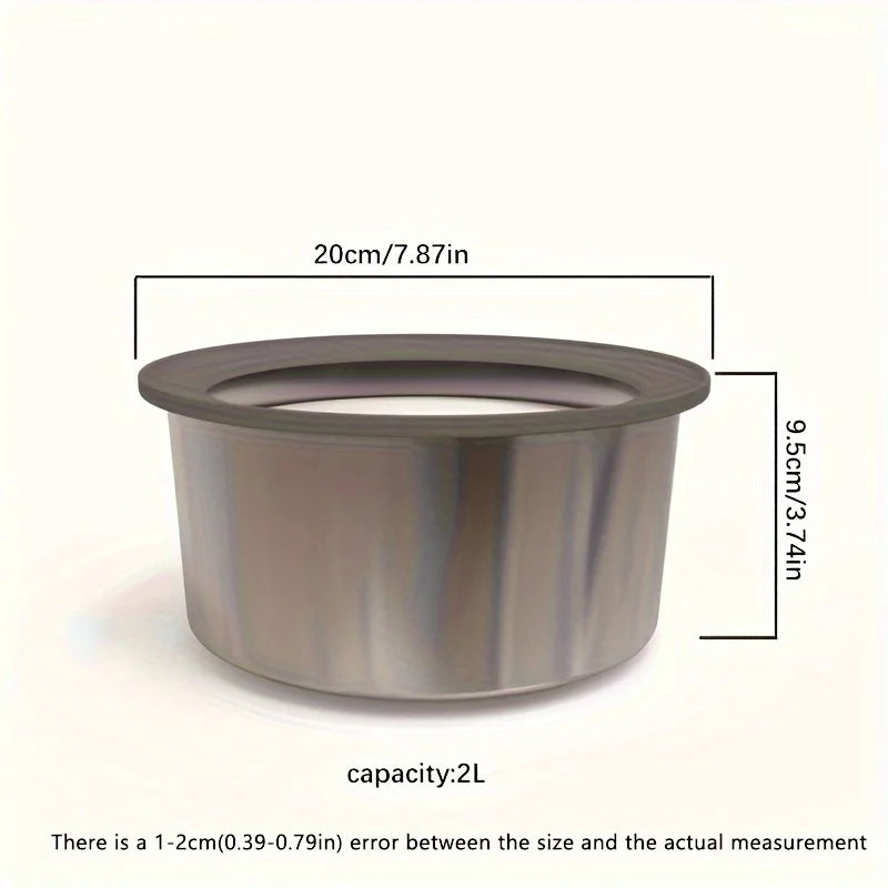 Stainless steel dog water bowl with floating disk design by A minha loja, featuring anti-spill, non-wet mouth, slow feeder for pets.