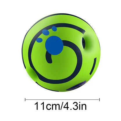 Dog Giggle Ball by A minha loja, a colorful, durable rubber toy designed to entertain and engage dogs during playtime.