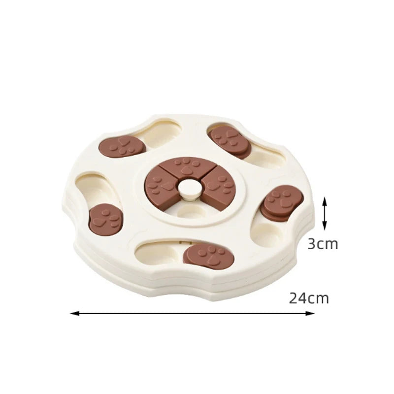 Dog puzzle toy by A minha loja, interactive slow feeder food dispenser with non-slip bowl for puppies and dogs, promotes mental stimulation.