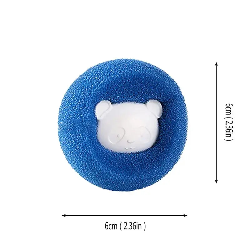 Reusable pet hair remover balls with wool stickers for laundry, designed to catch cat hair and pet fur in washing machines.