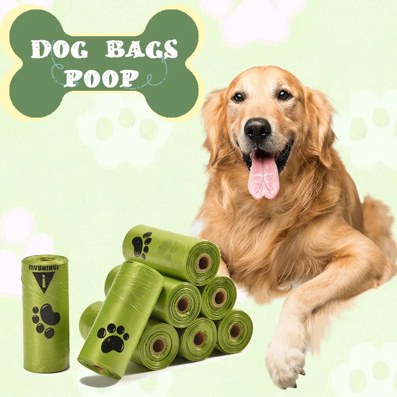 Extra thick poop bags from A minha loja, 10-roll pack, durable waste disposal bags for pets with strong, tear-resistant material.