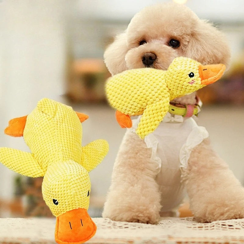 Soft plush duck hugging toy from A minha loja, featuring a cute, cuddly duck design perfect for children.