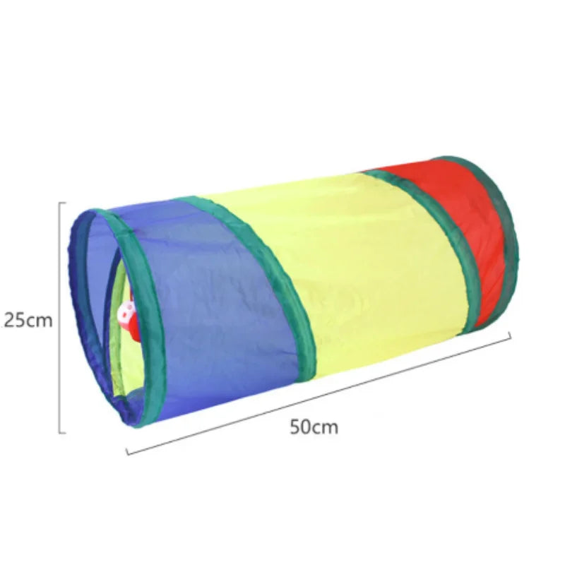 Foldable cat tunnel tube by A minha loja, an interactive pet toy for kittens and cats for fun and entertainment.