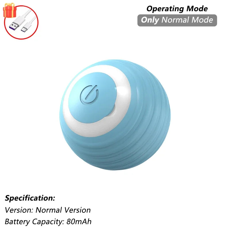 A minha loja iLMH 1/2 pcs cat interactive ball toy with automatic rolling, faux tail, rechargeable smart pet electric mouse toy