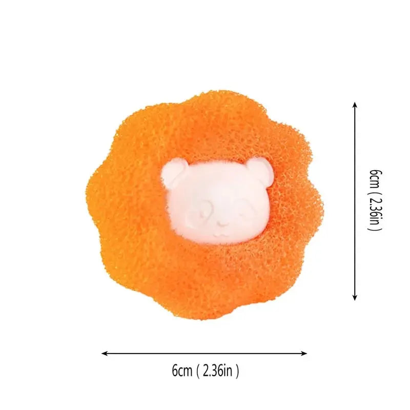 Reusable pet hair remover balls for laundry, catches pet fur and lint, ideal for washing machines, by A minha loja.