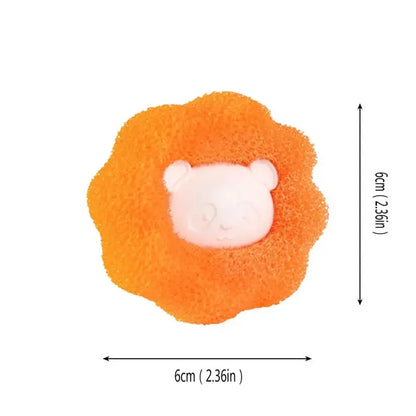 Reusable pet hair remover balls for laundry, catches pet fur and lint, ideal for washing machines, by A minha loja.