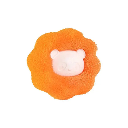 Reusable pet hair remover balls for laundry, catch cat fur and lint in washing machines, made by A minha loja for easy cleaning.