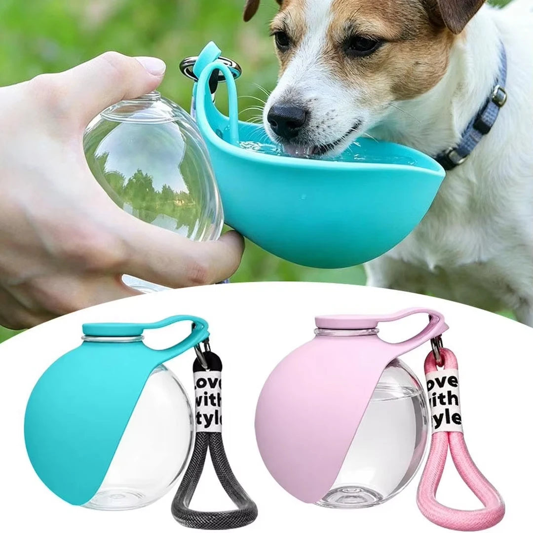 2-in-1 portable water bottle by A minha loja, showing the sleek design with a built-in cup and leak-proof lid.
