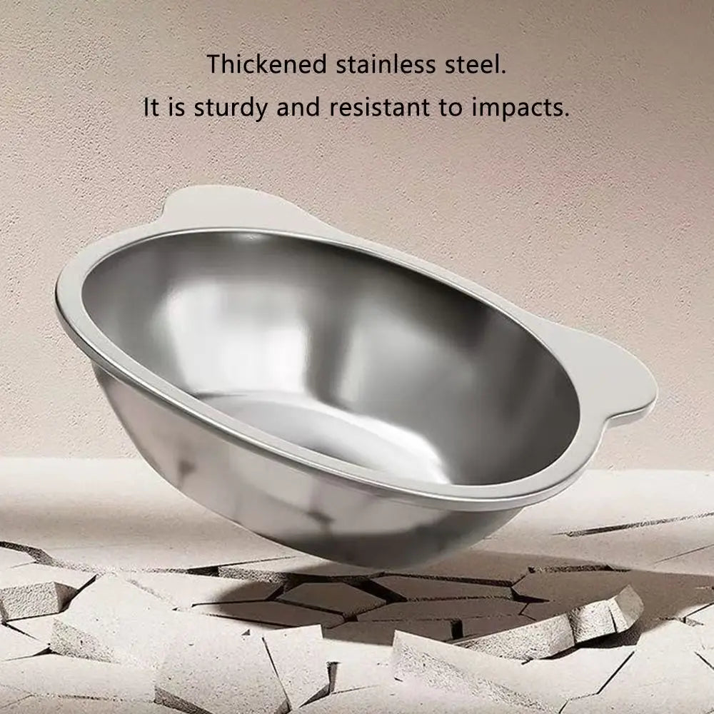 Elevated tilt cat food bowl with neck guard, shatter-resistant pet dish for cats and puppies, by A minha loja.