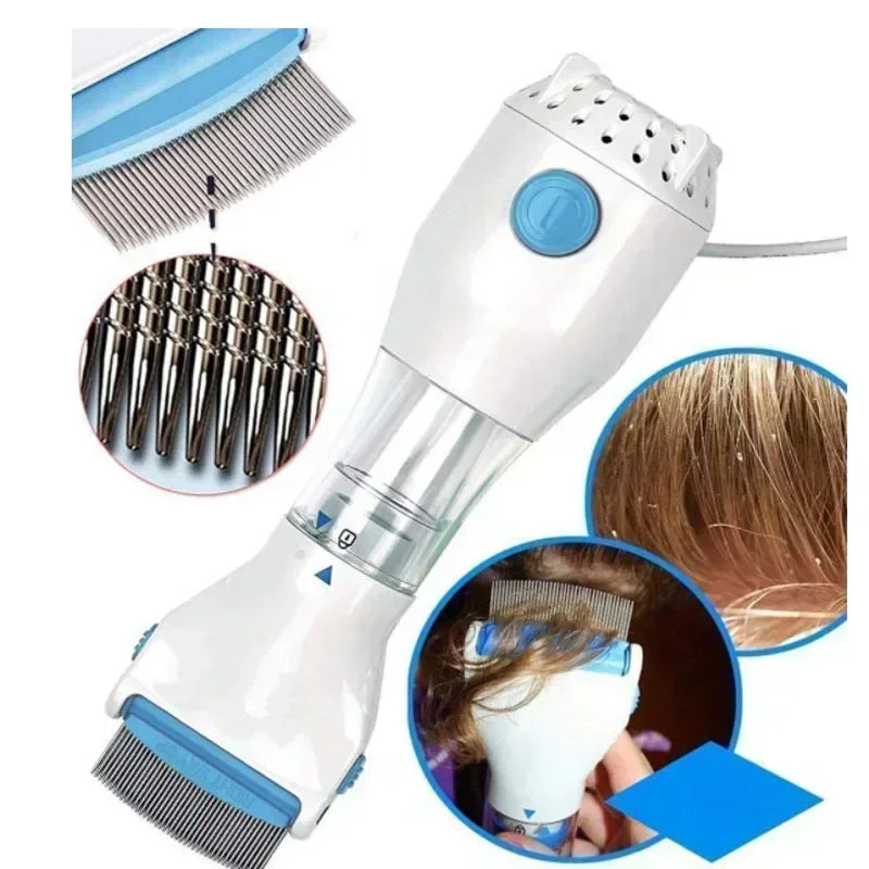 Electric flea and lice comb by A minha loja with metal teeth for effective pet grooming and parasite removal.