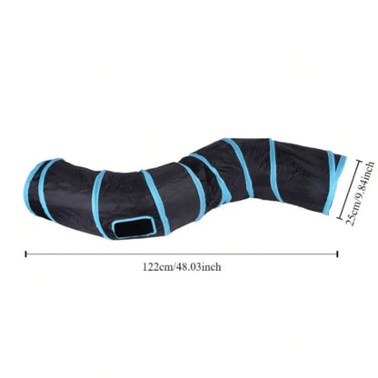 Foldable cat tunnel tube by A minha loja, interactive pet toy for kittens and puppies, perfect for fun and boredom relief.