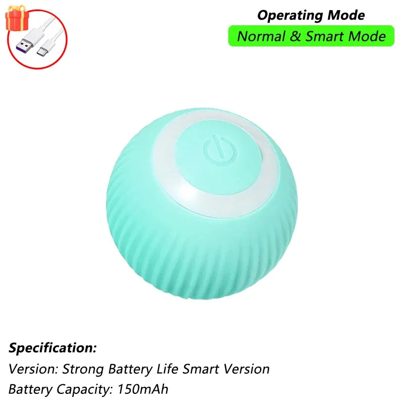 A minha loja iLMH 1/2 PCS cat interactive ball toy with automatic rolling, faux tail, rechargeable smart pet electric toy resembling a mouse.