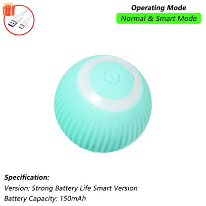 A minha loja iLMH 1/2 PCS cat interactive ball toy with automatic rolling, faux tail, rechargeable smart pet electric toy resembling a mouse.