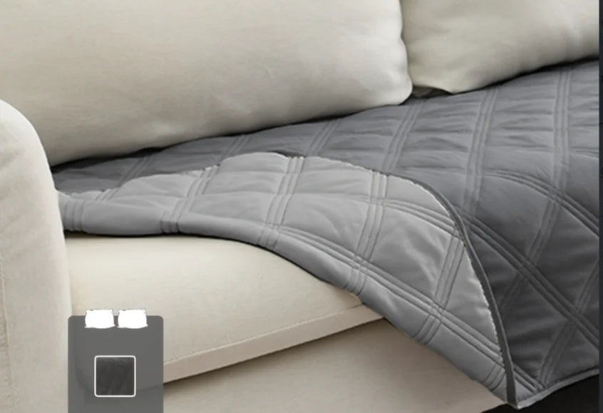 Reversible waterproof dog bed cover with plush side, protecting sofa and mattress for dogs and cats, by A minha loja.