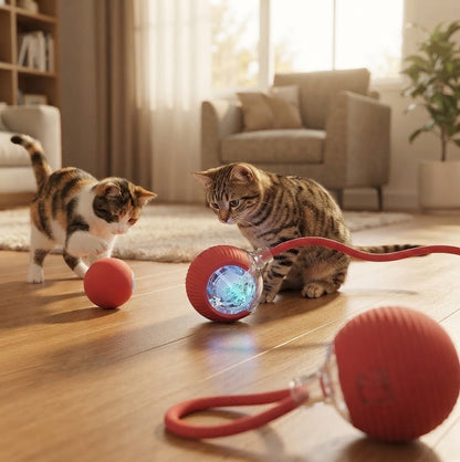 Rechargeable Rolling Ball Cat Toy